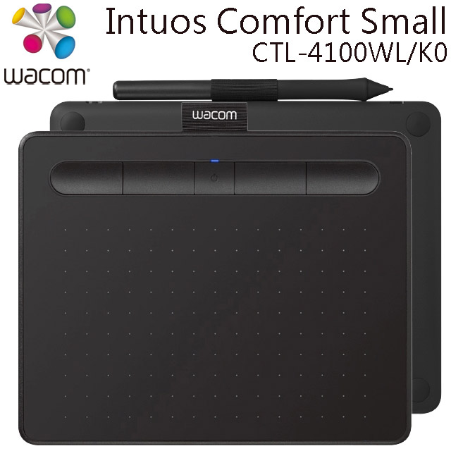 Wacom 【福利品】Intuos Comfort Small 繪圖板 (藍牙版)(黑)CTL-4100WL/K0-C