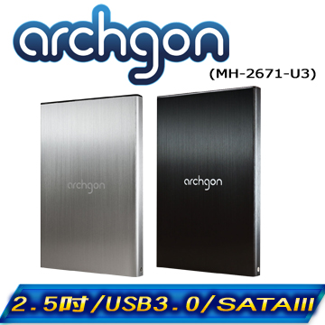 archgon 亞齊慷 2.5吋 USB 3.0 SATA硬碟外接盒-7mm (MH-2671-U3)