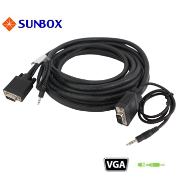 SUNBOX  1.8米 VGA 公公線+Audio