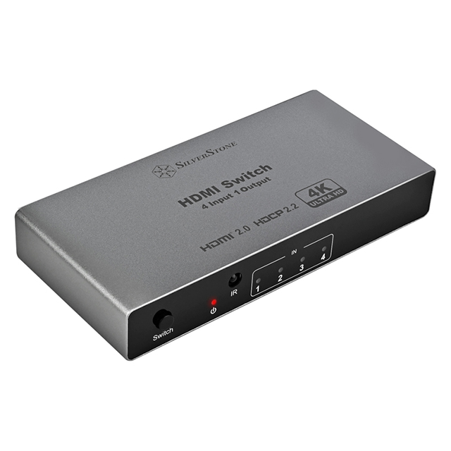SilverStone 銀欣 HSW41 HDMI2.0 4K 四進一出影音切換器