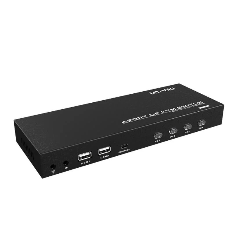 易控王 四進一出 DP KVM切換器 4K@60Hz 獨立音訊 遠端控制 四台電腦共享一套鍵鼠(40-115-07)（其他規格）