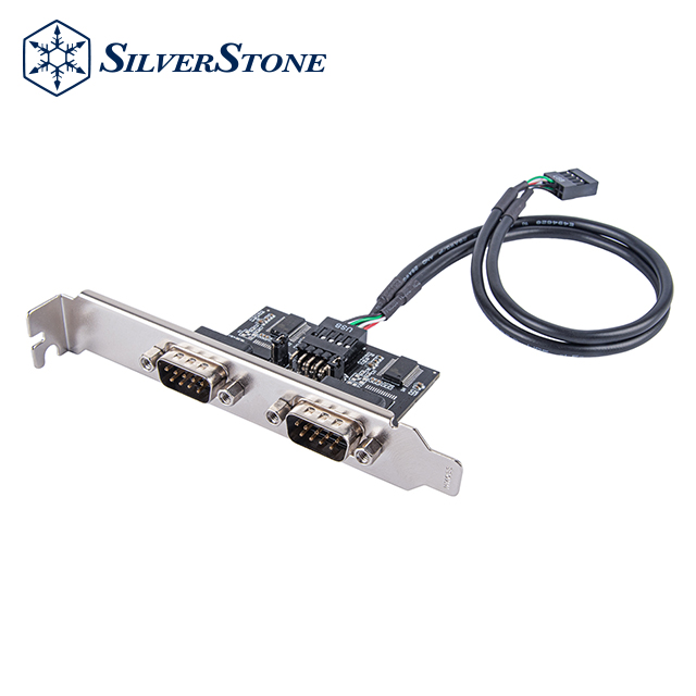 SilverStone 銀欣 ECD01 內接USB 2.0 轉 雙埠 RS232 擴充卡