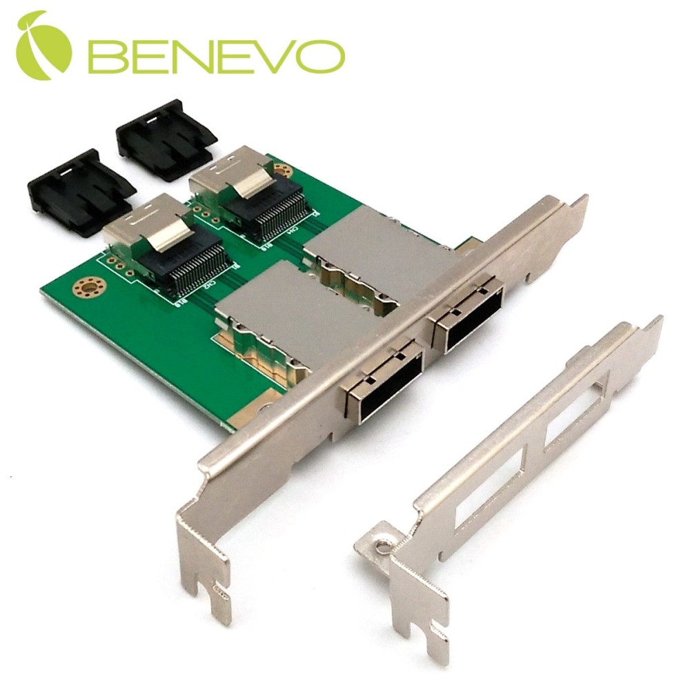 Benevo Mini SAS SFF-8087轉SFF-8088外置轉接卡/雙埠陣列卡 (BSAS8788DF)