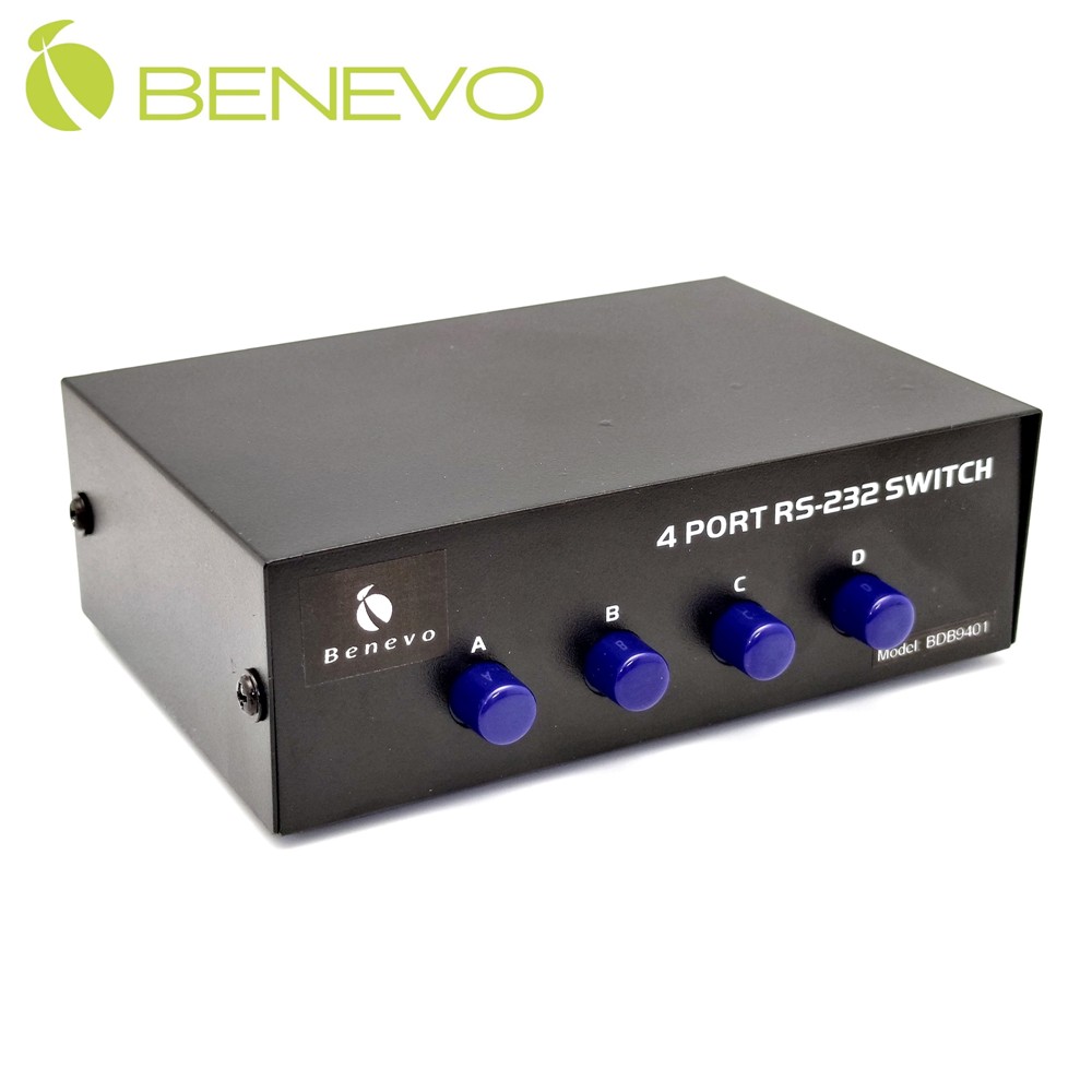 Benevo 實用型 4埠 RS232(DB9)切換器 (BDB9401)