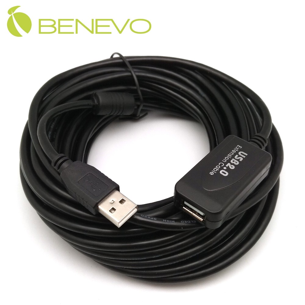 Benevo 主動式 10米 USB2.0 A公-B公 訊號增益延伸線 (BUE2010AMF)