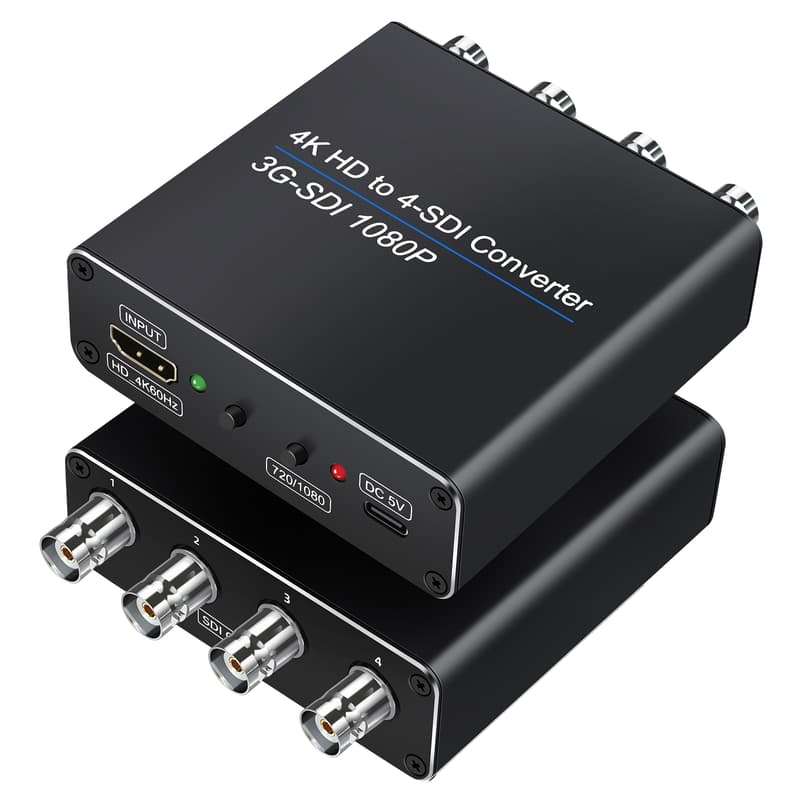 易控王 HDMI轉SDI轉換器 一進四出 支援HD/3G-SDI 1080P(50-519-01)（其他規格）