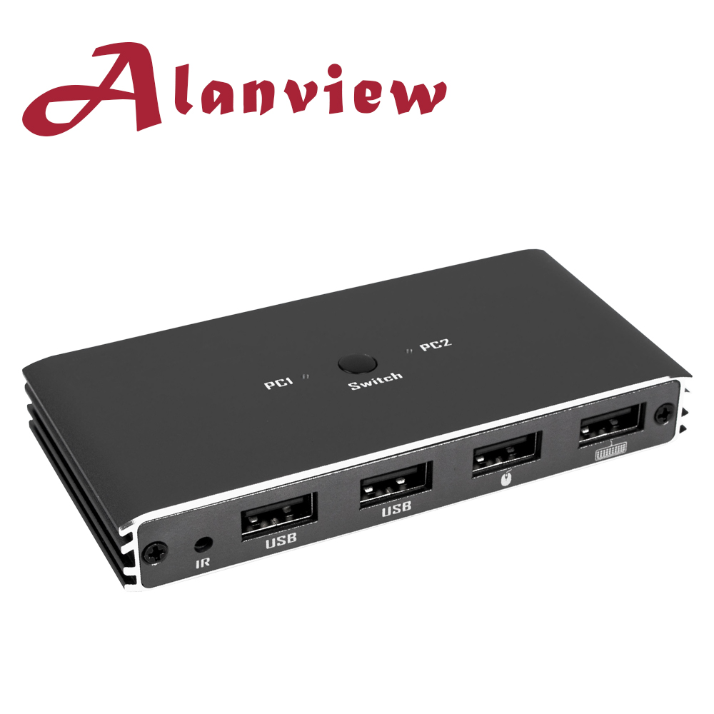 Alanview 2 port 4K HDMI 2.0 2x1 二進一出 KVM 電腦切換器(AK582)