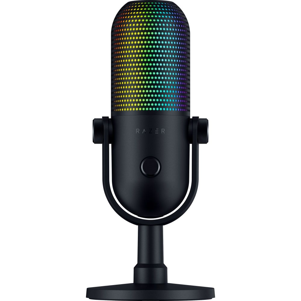 RAZER 雷蛇 Seiren V3 Chroma 32-Bit DSP 魔音海妖 V3 幻彩麥克風-黑色
