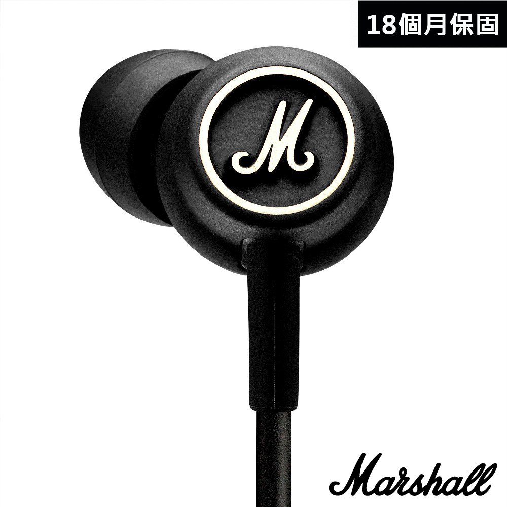 Marshall 英國 Mode 入耳式麥克風耳機(黑白色/Apple專用)