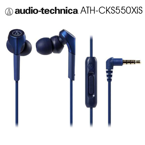 audio-technica 鐵三角 ATH-CKS550XiS 藍 重低音 智慧型耳塞式耳機