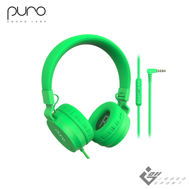 PURO Basic 兒童耳機 - 綠色