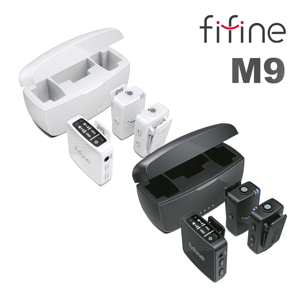 FIFINE M9 雙無線領夾式直播麥克風