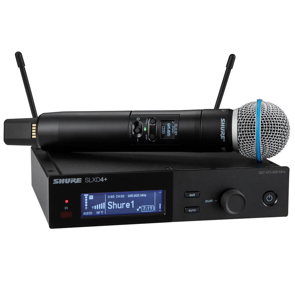 SHURE SLXD24+/B58 數位無線系統｜搭配Beta 58A超心型指向性動圈手持式