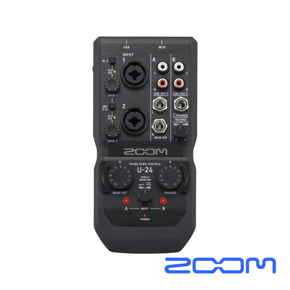 Zoom U-24 手持型錄音介面(海國)