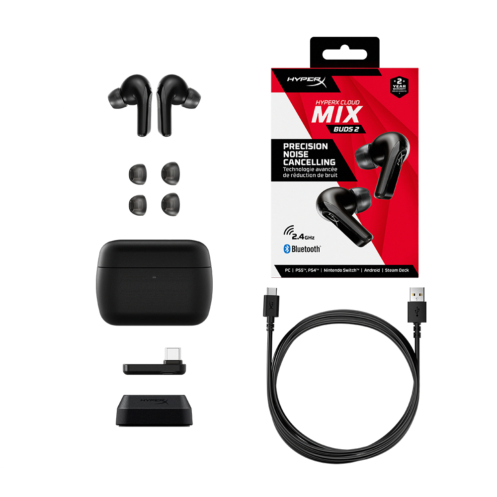 HyperX Cloud MIX Buds 2 雙模電競降噪真無線耳機(7D0A4AA)