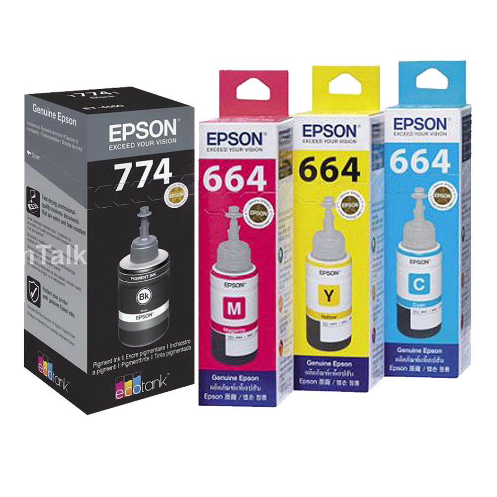 EPSON 愛普生 C13 T774100/T664200/T664300/T664400 T774 / T664 原廠盒裝 四色墨水 一組入