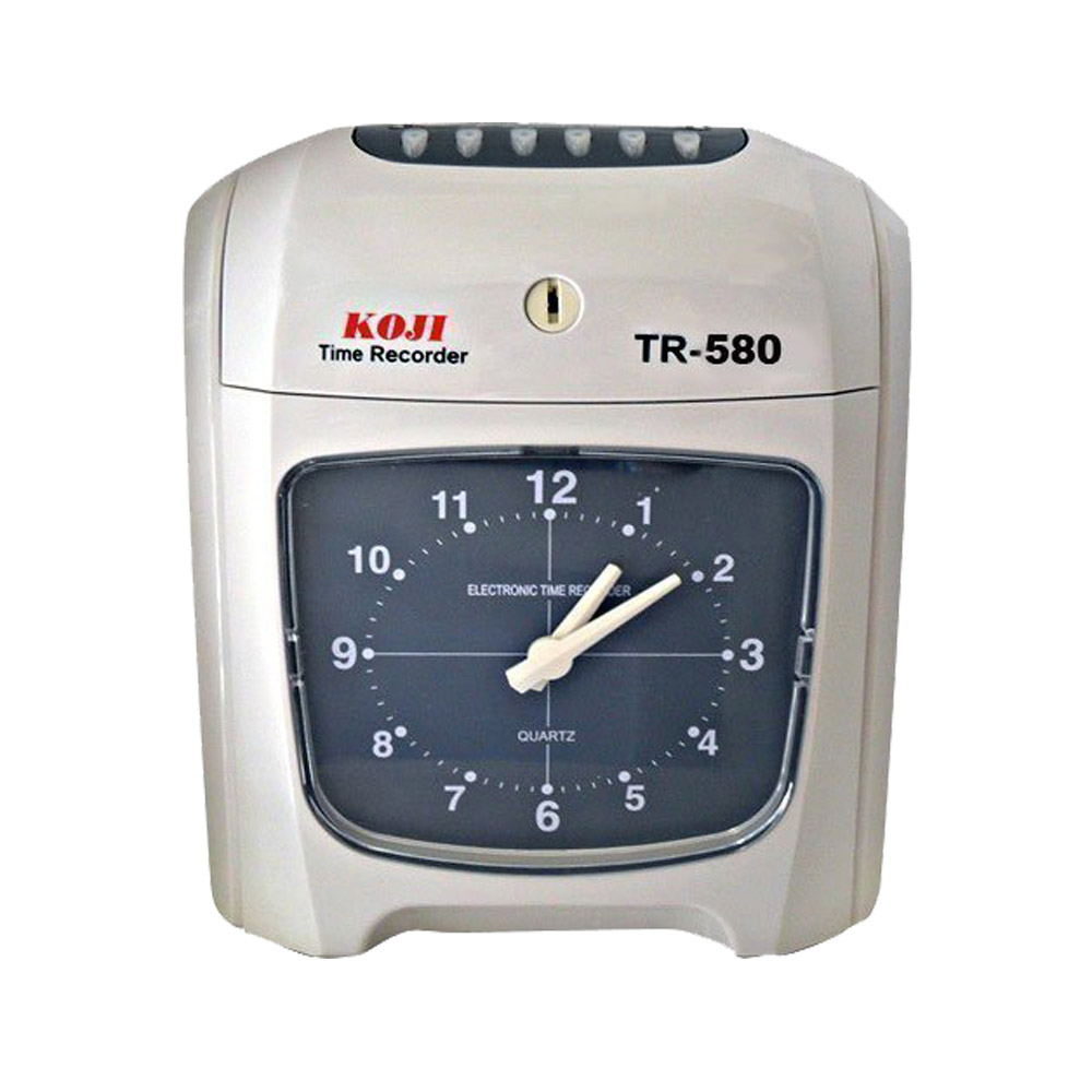 KOJI 台灣製造 TR-580W / TR580 自動校時 六欄位 指針式 打卡鐘 / 考勤機