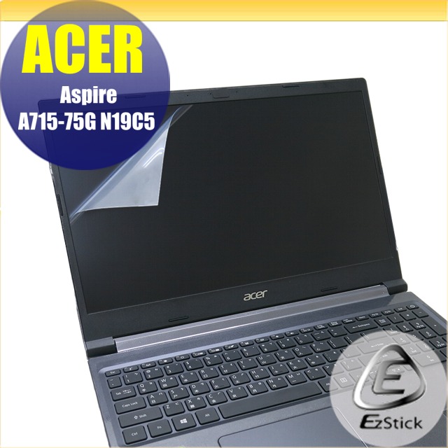 EZstick ACER A715-75 A715-75G 適用 靜電式筆電LCD液晶螢幕貼 15.6吋寬 螢幕貼