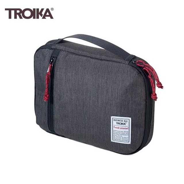 TROIKA 梅森巴赫 德國商務品味科技包BBG54/GY(防水19x26公分)3C電子產品收納包商務包平板耳機充電線收納袋