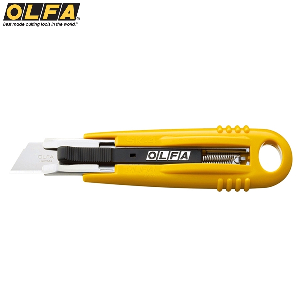 日本OLFA安全工作刀安全美工刀SK-4/24開箱工具刀(自動收回刀片)倉庫作業刀安全刀 - PChome 24h購物