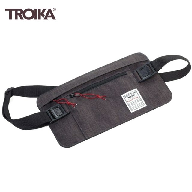 TROIKA 梅森巴赫 德國商務防RFID-NFC盜刷信用卡側錄貼身包防扒包BBG57/GY防盜包隱形腰包防竊包錢包旅行暗袋
