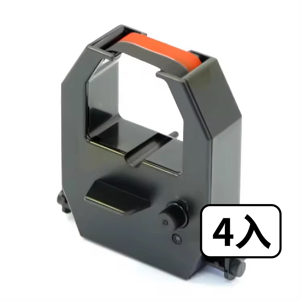 AMANO 打卡鐘色帶 4入組 適 EX3000/EX3200/EX3500/EX3500N/EX3000N 副廠色帶 六欄位打卡鐘色帶(紅黑色)