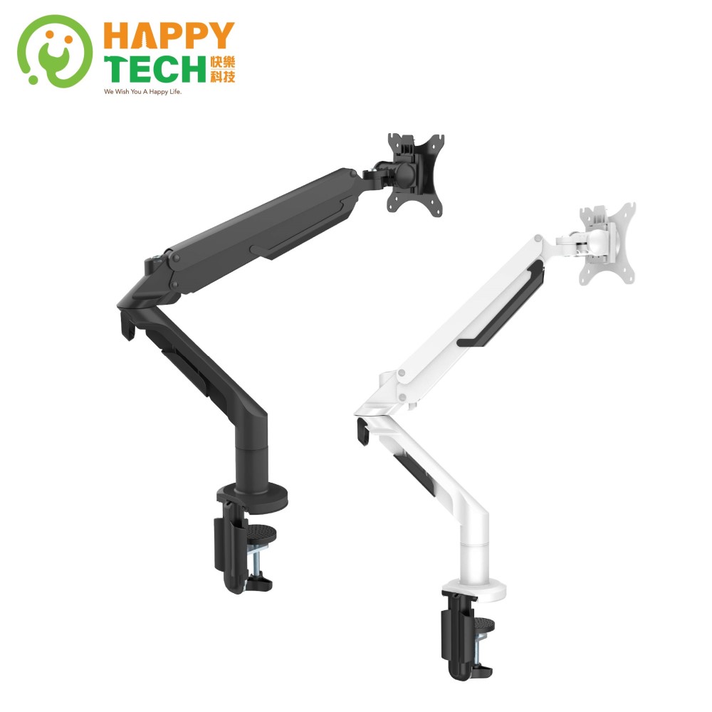 Happy Tech 快樂科技 鋁合金 17~36吋 大承重氣壓式 桌上型 液晶電視架 電腦螢幕支架 夾鎖桌2用