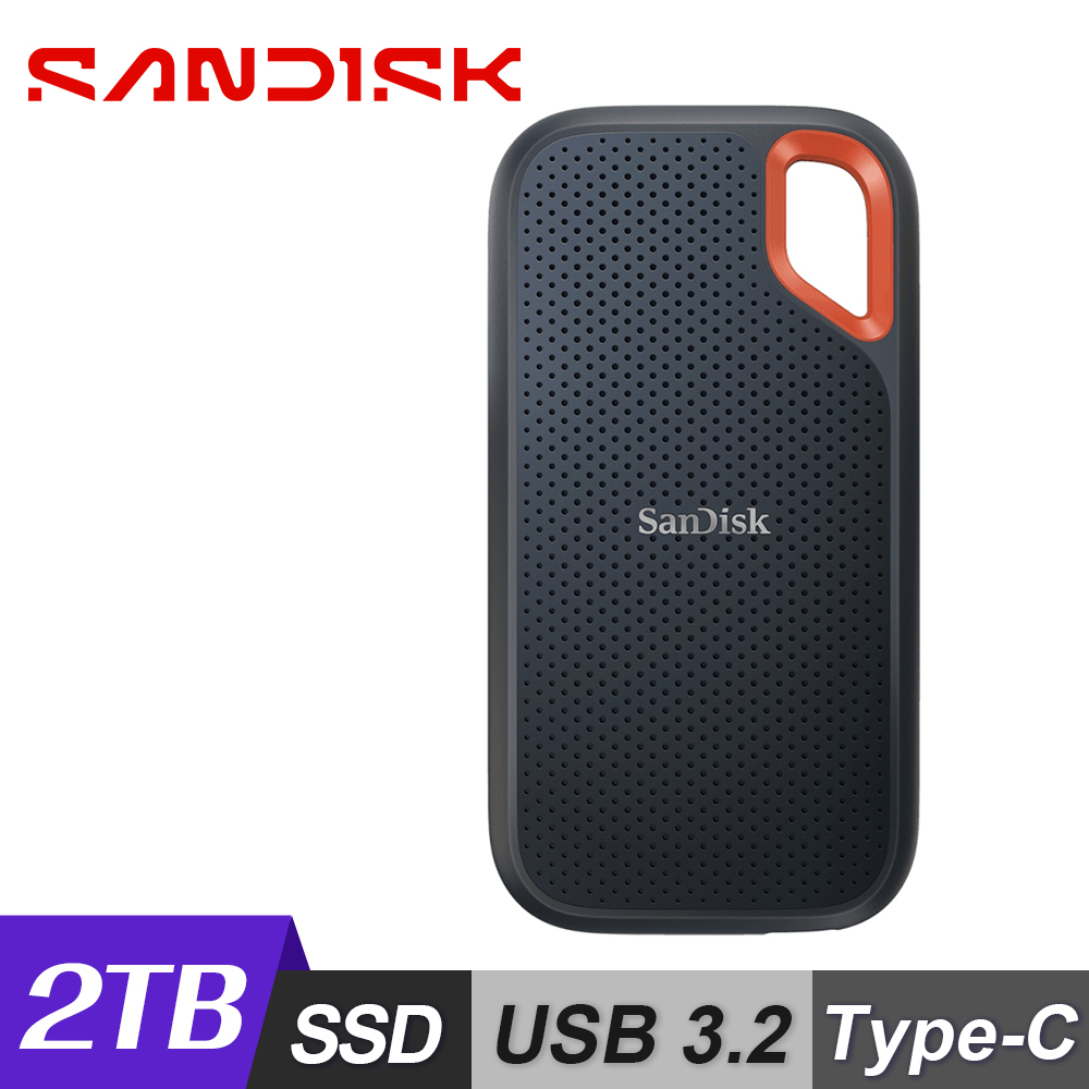 SanDisk 晟碟 E61 Extreme Portable SSD 2TB 行動固態硬碟