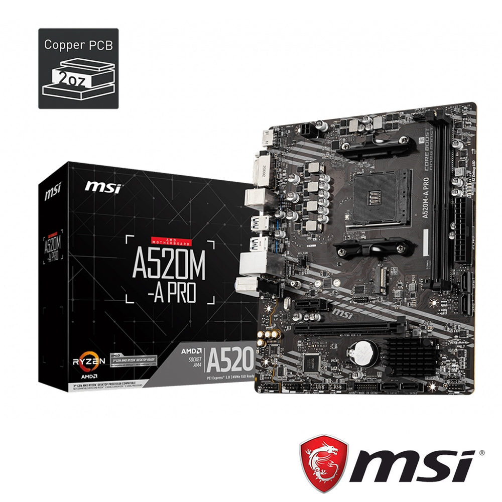 MSI 微星 A520M-A PRO 主機板