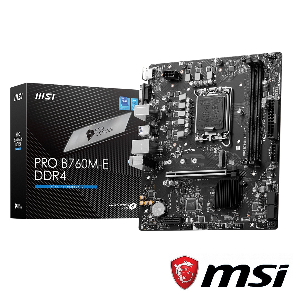MSI 微星 PRO B760M-E DDR4 主機板（其他規格）