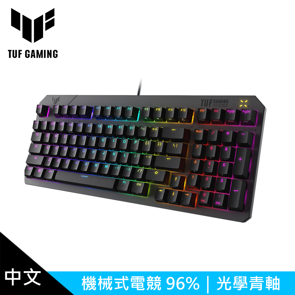 ASUS 華碩 TUF GAMING K3 Gen II 機械式電競鍵盤|光學青軸