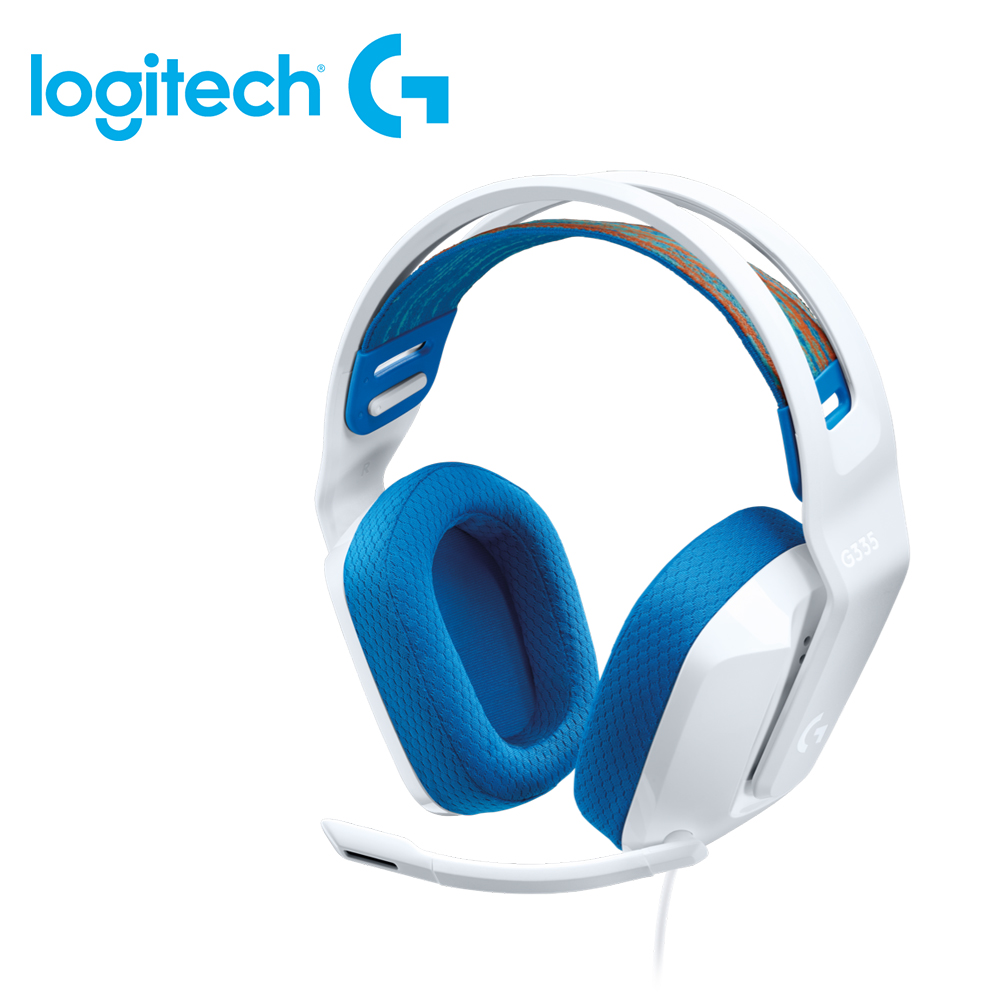 Logitech 羅技 G335 輕盈有線電競耳機麥克風 白色