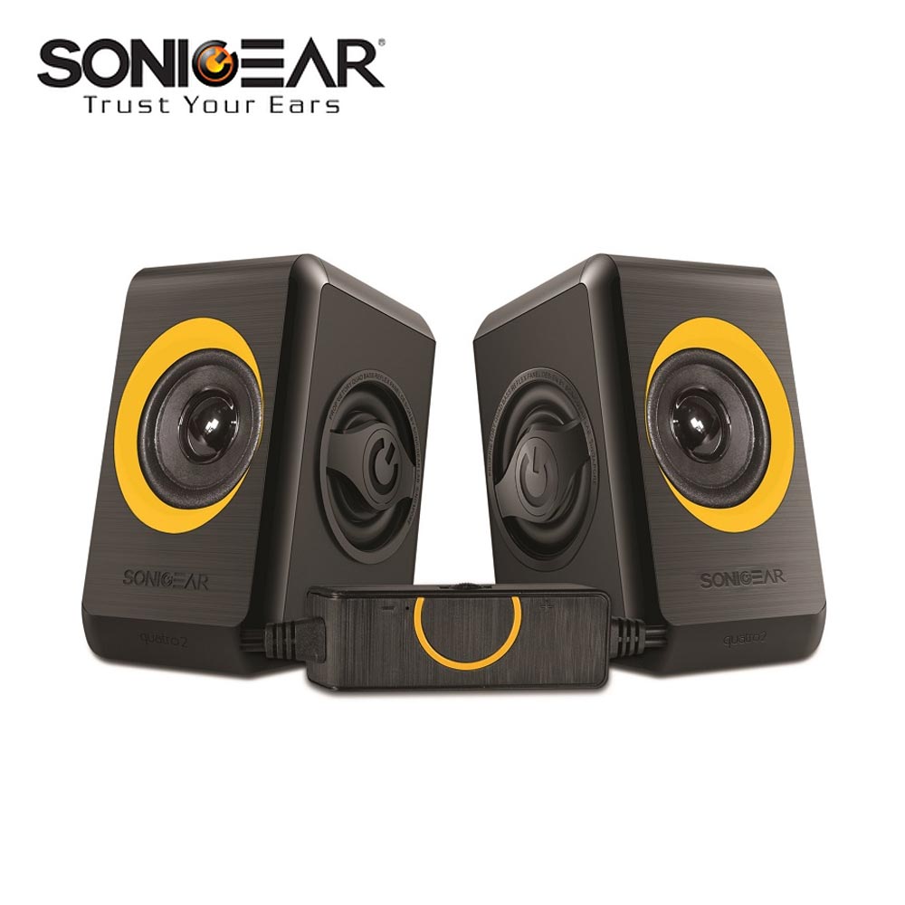SonicGear QUATRO2 多媒體音箱-黑橘