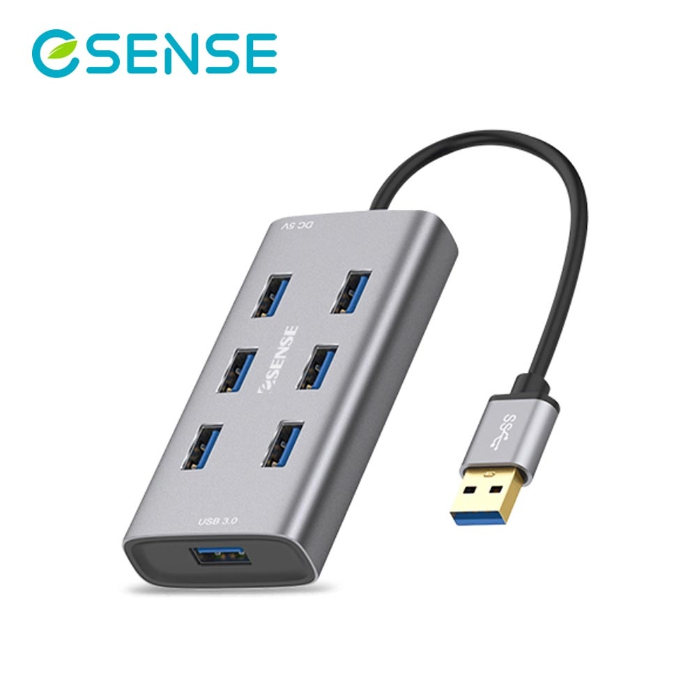 Esense 逸盛 鋁合金7埠 USB3.0集線器