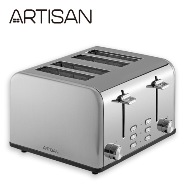 ARTISAN 不鏽鋼厚薄四片烤麵包機 TT4001|贈電子計時器