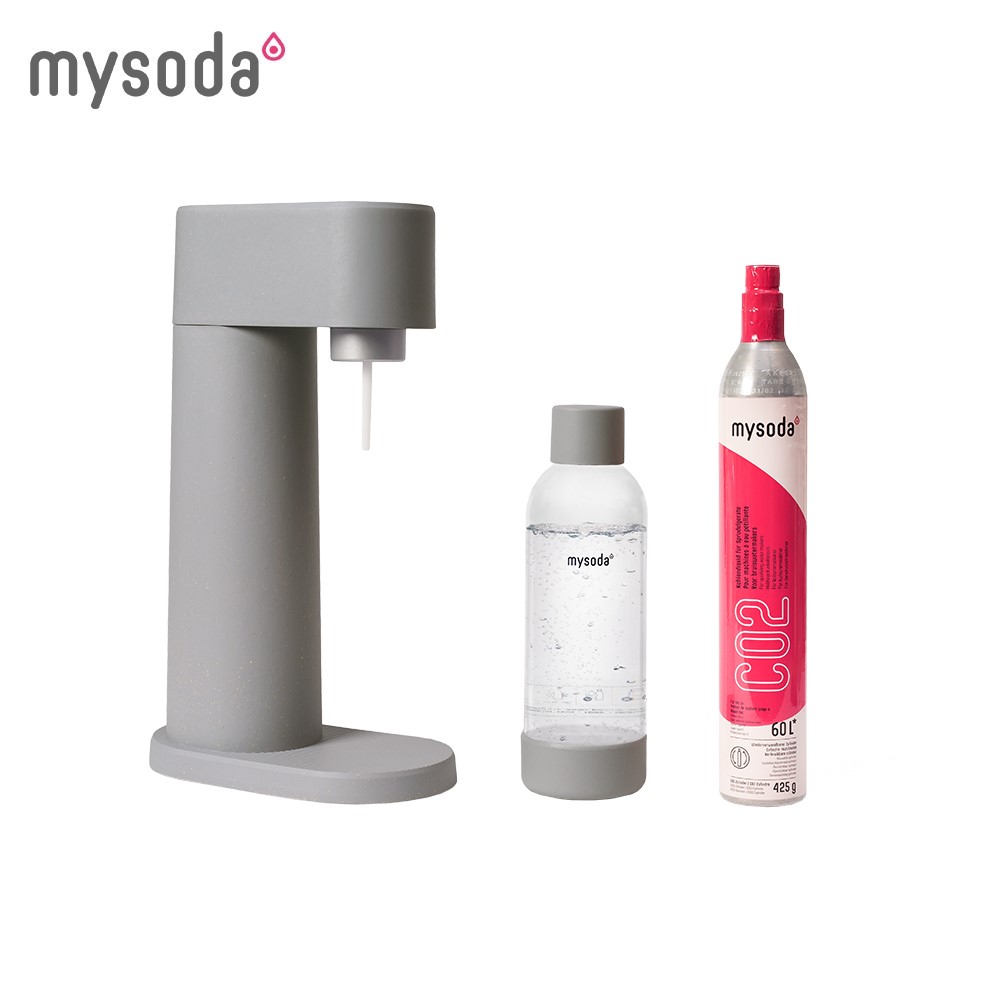 Woody氣泡水機-鐵木灰 WD002-MG｜送水瓶2入