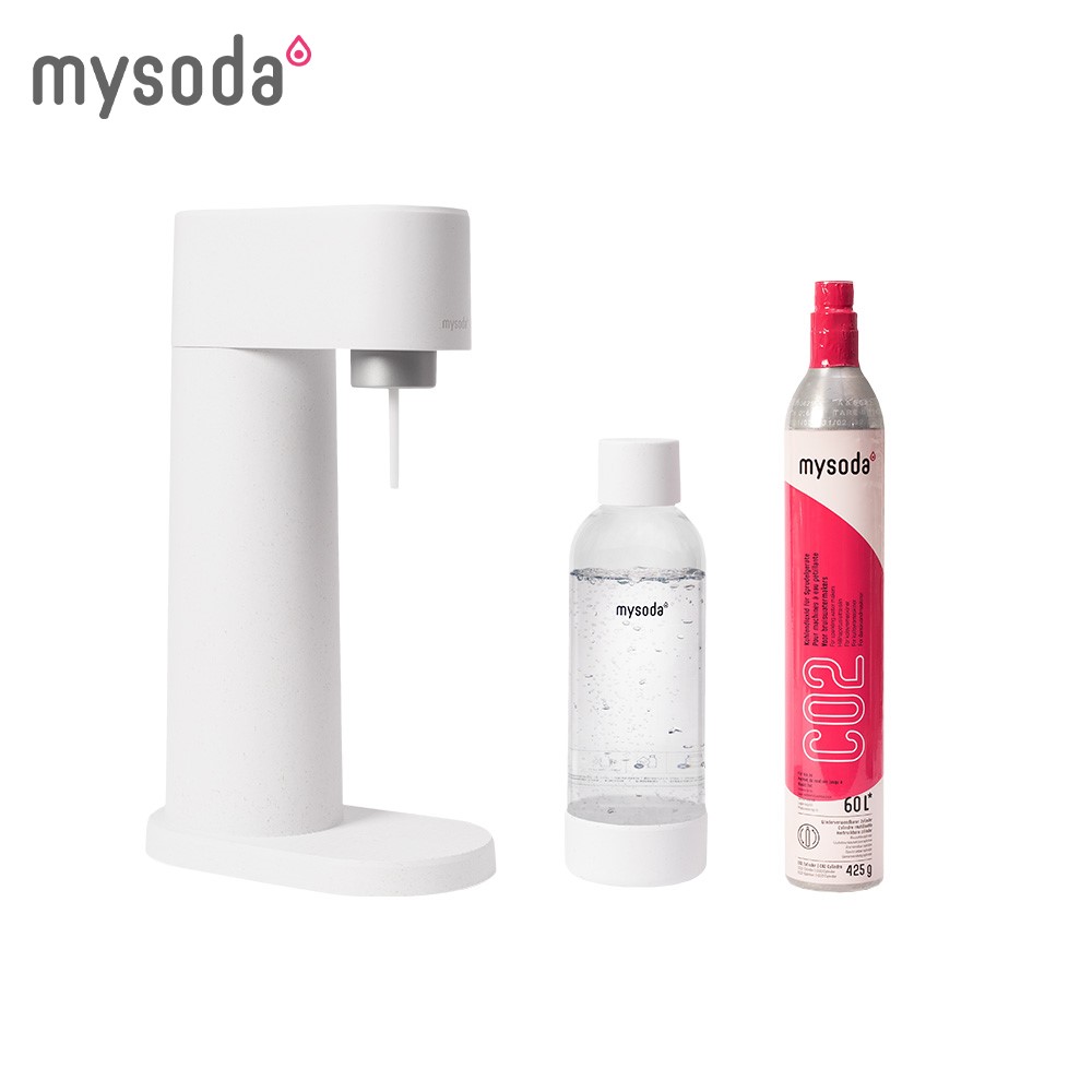 Woody氣泡水機-樹冰白 WD002-W｜送水瓶2入