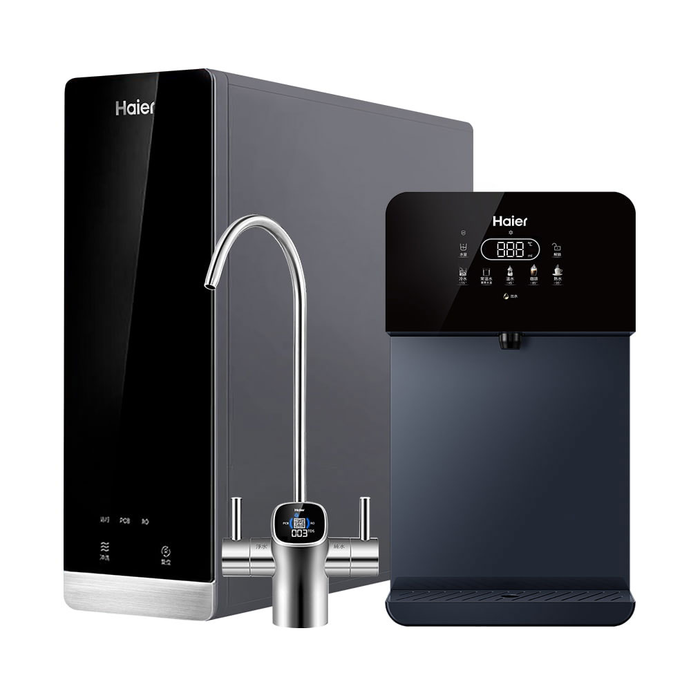 Haier 海爾 壁掛UV瞬熱飲水機+RO800G鮮活淨水器 瞬熱製冷 冰溫熱贈基本安裝