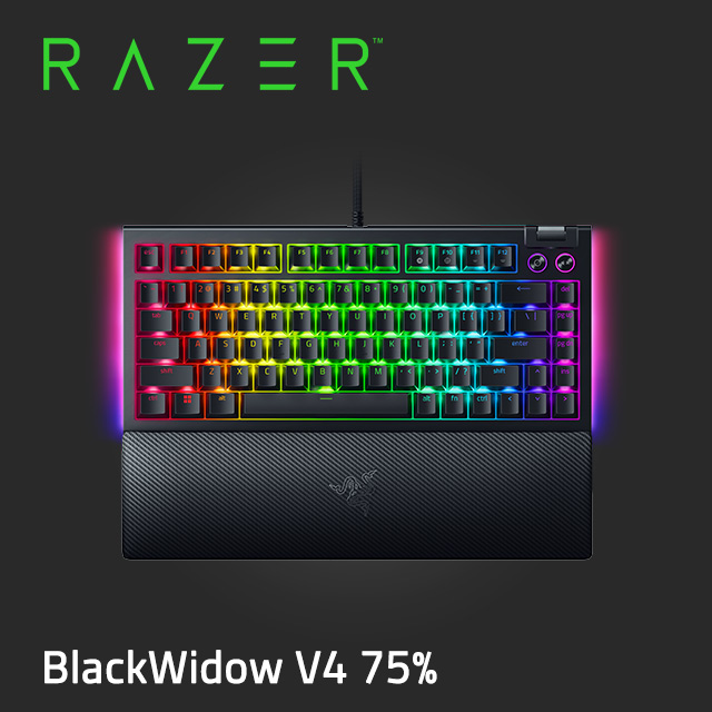 BlackWidow V4 75% 黑寡婦 V4 75%幻彩版機械式電競鍵盤(中文)