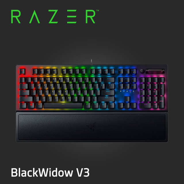 BlackWidow V3 黑寡婦蜘蛛 V3 幻彩版機械電競鍵盤 (綠軸/中文)