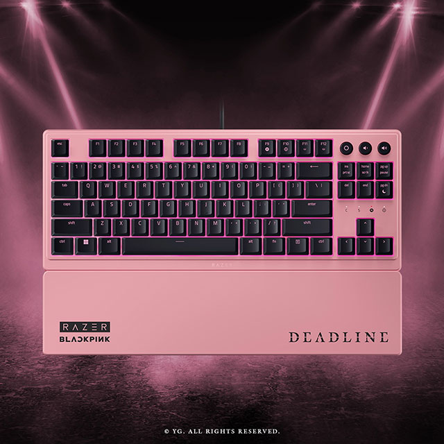 RAZER 雷蛇ORNATA V3 TENKEYLESS BLACKPINK Edition聯名款雨林狼蛛電競