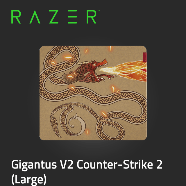 RAZER 雷蛇 Gigantus V2 CS2 絕對武力聯名-巨甲蟲滑鼠墊 (大)