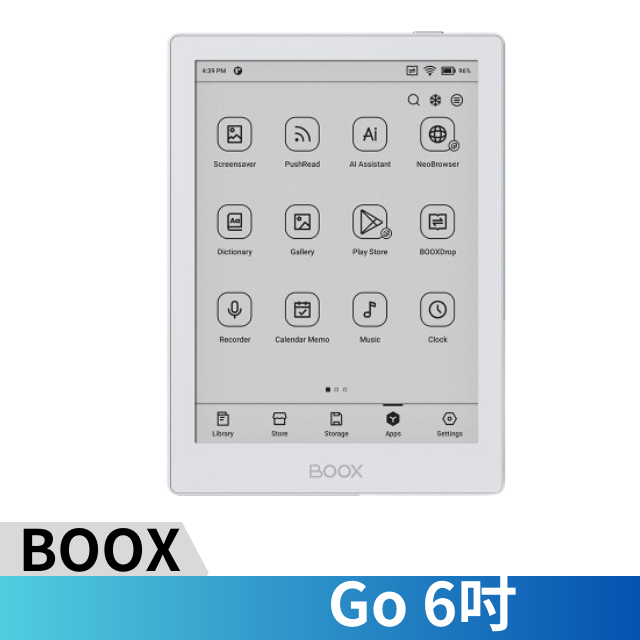 BOOX 文石 Go 6 吋電子閱讀器 - 白色