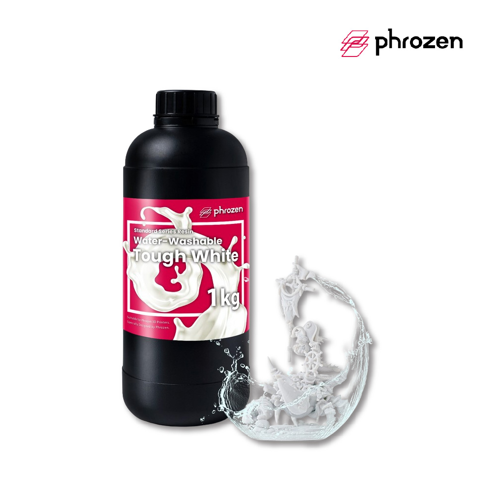Phrozen 普羅森 Water-Washable 可水洗韌性樹脂 - 白色(1KG裝)3D列印耗材