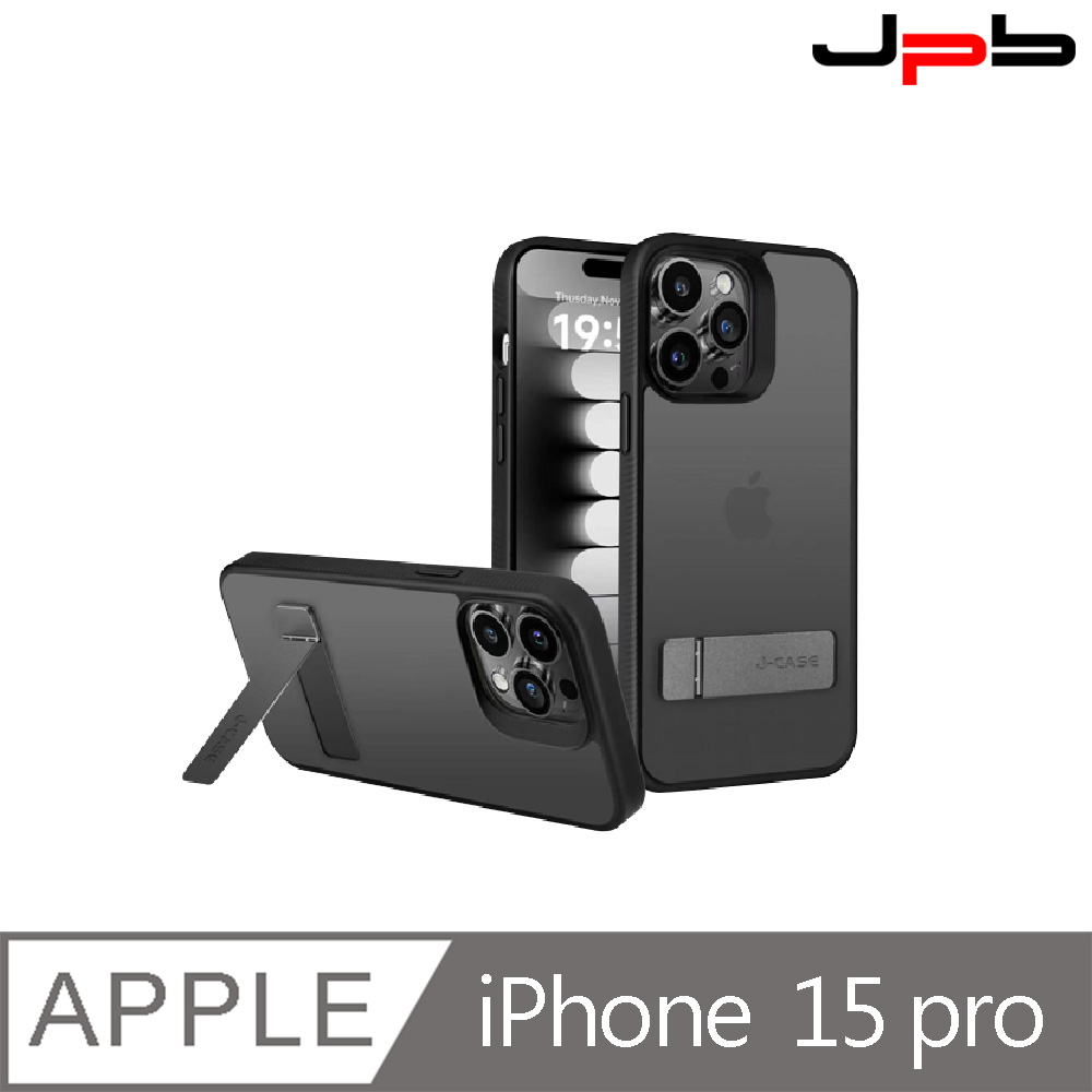 JPB 日本橋[ ] iPhone 15 Pro 6.1吋繽紛果凍透明防摔手機殼紫色