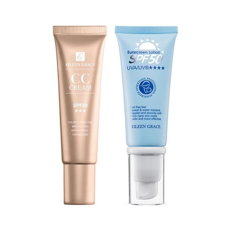 EILEEN GRACE 妍霓絲 晶靈光感CC霜30ML*1+SPF50+清爽高效防曬乳40ml*1