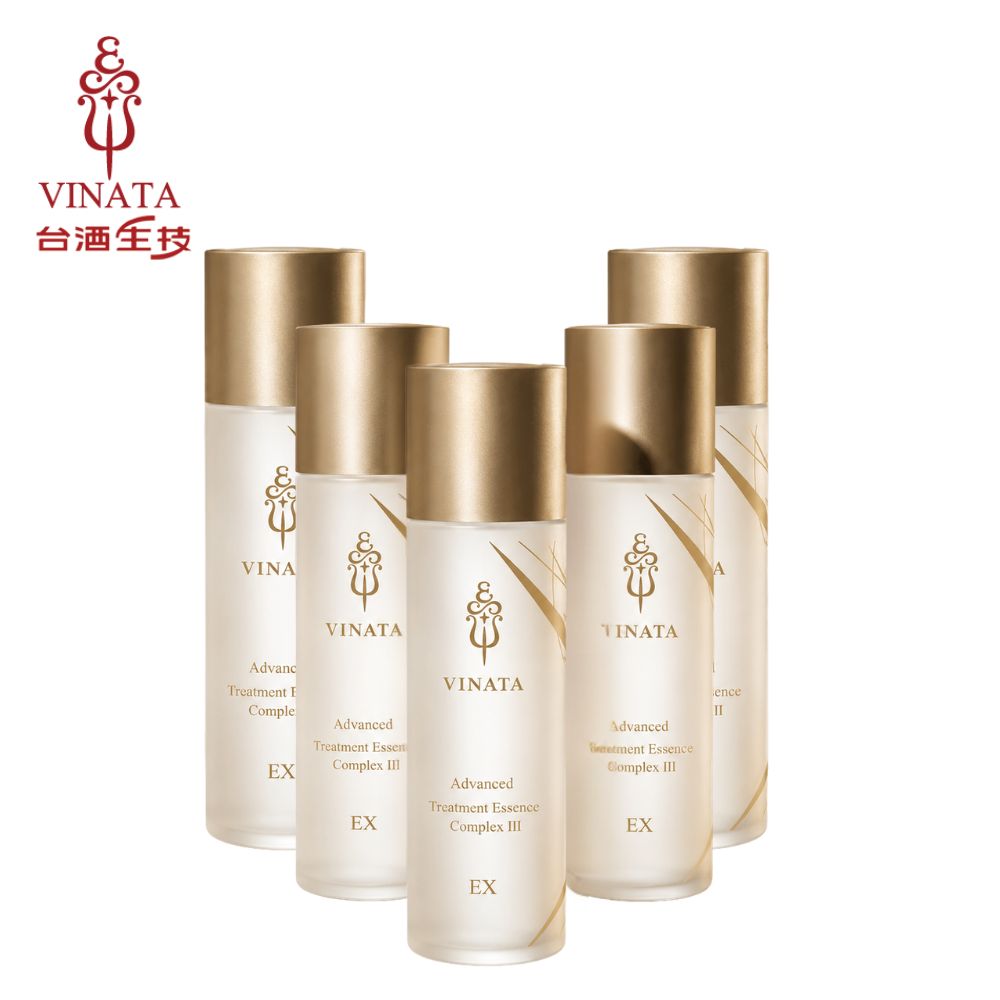 VINATA 台酒生技 酒粕精粹逆齡活膚青春露 (銀耀) 120ml_5入