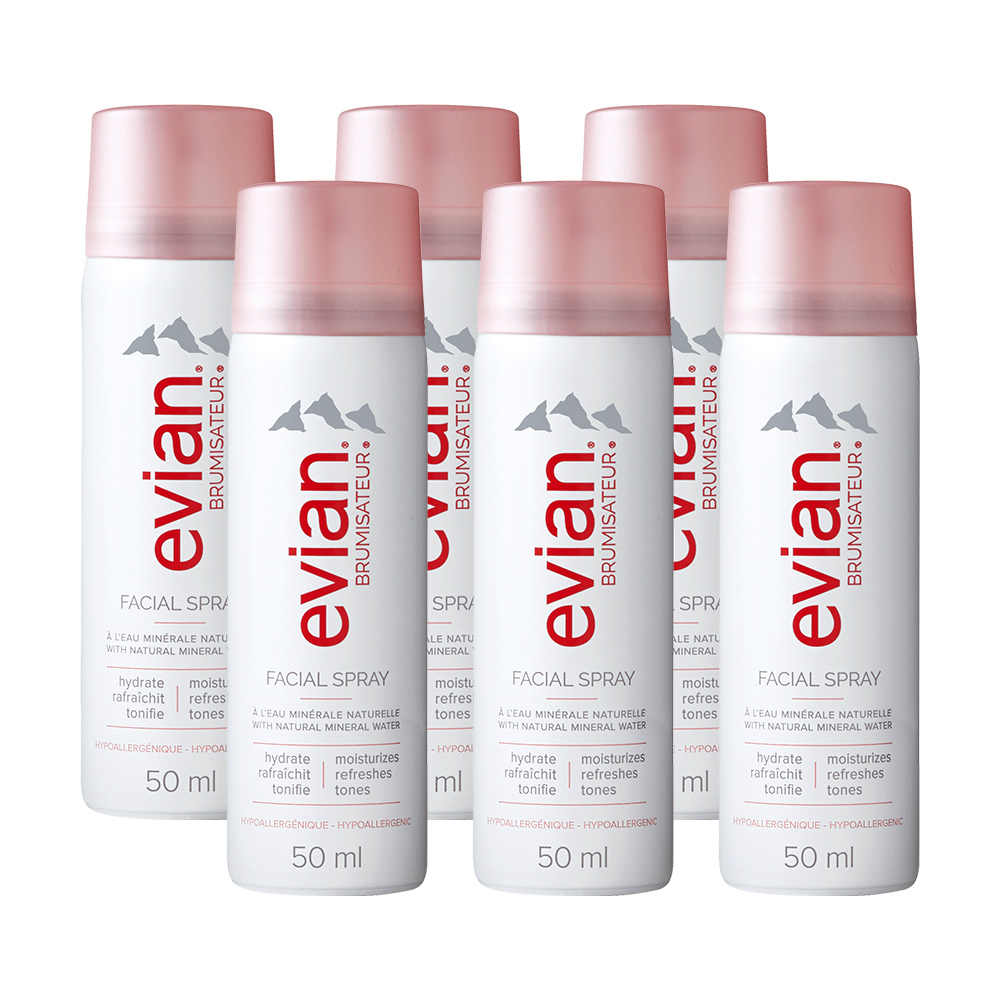 evian 天然礦泉護膚保濕噴霧 50ml*6入