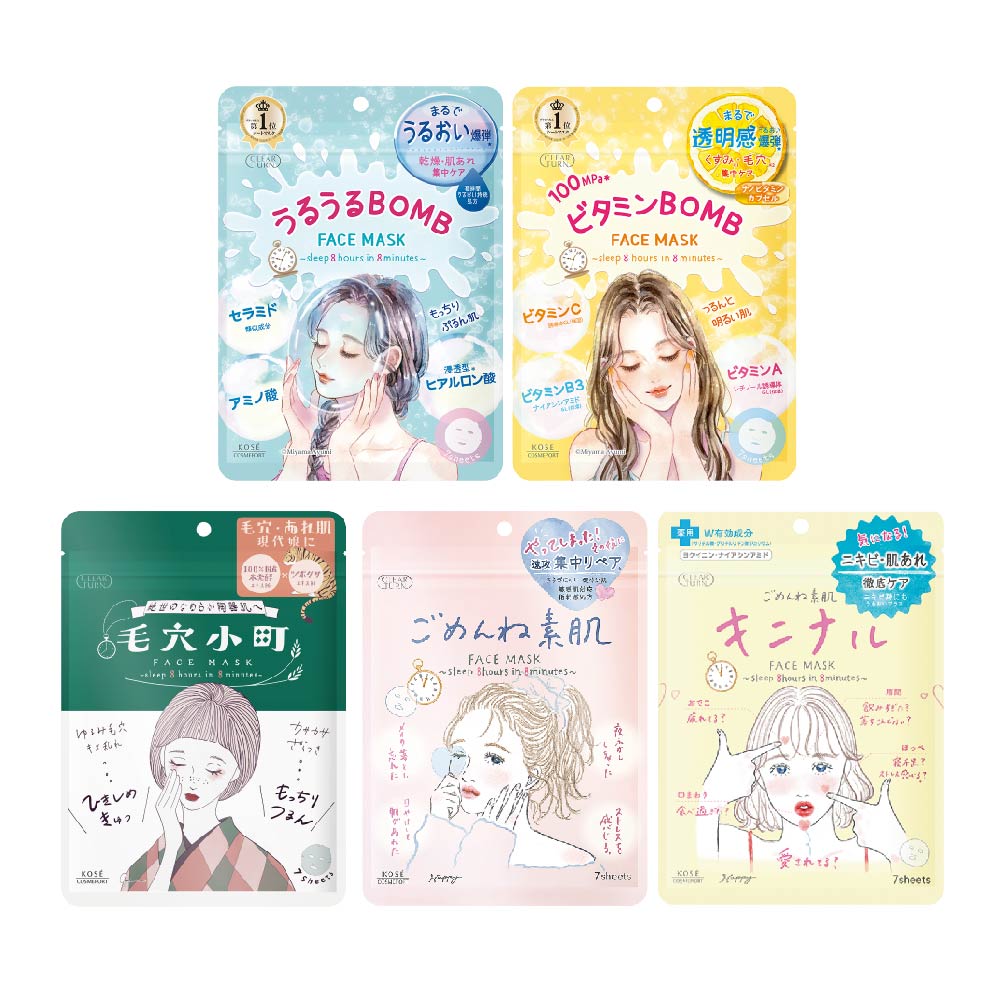 KOSE 光映透 插畫系列面膜-7枚