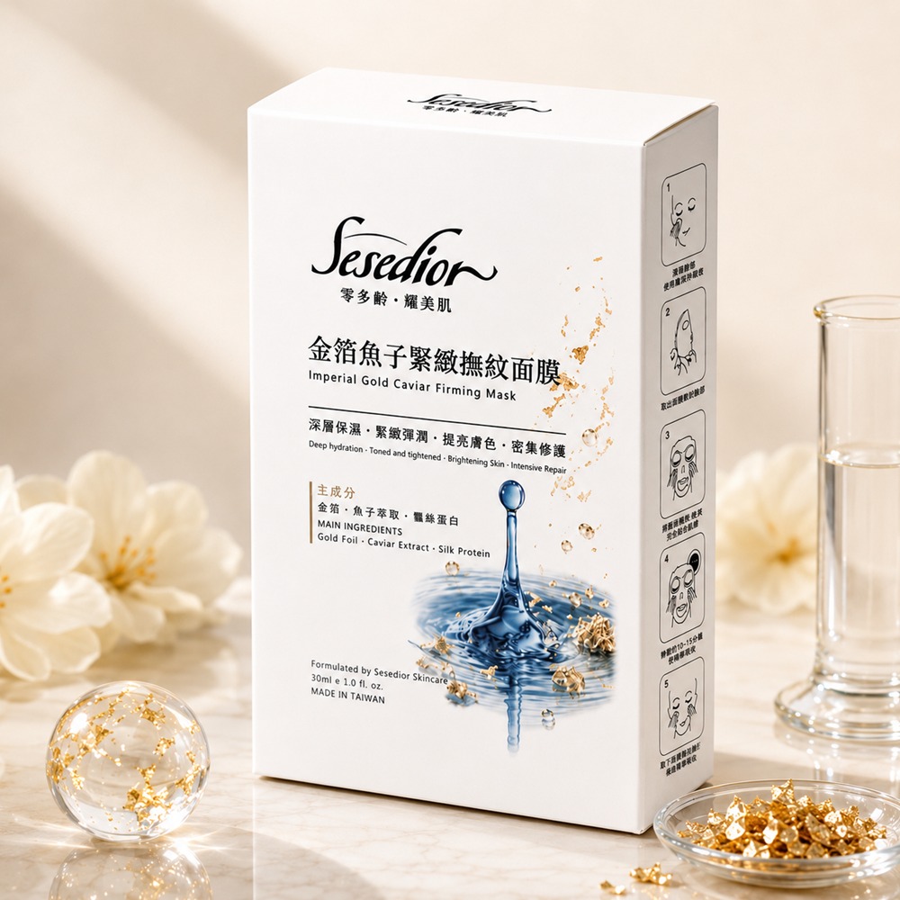 Sesedior 希希娣兒 金箔魚子緊緻撫紋面膜10片